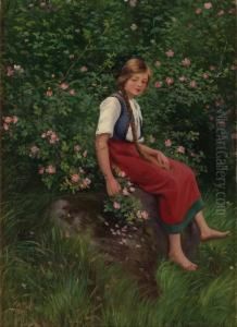 Flicka I Rosensnar by Emma Pastor Normann