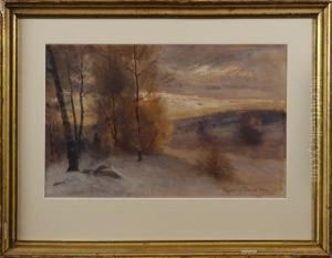 Varvinterlandskap I Kvallning by Reinhold Norstedt