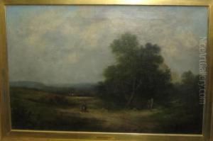 Figures On Path In A Vast Landscape Figures On Path In A Vast Landscape