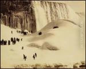 People Near Frozen Waterfall People Near Frozen Waterfall