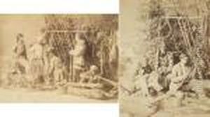 Two Views: Moose Hunting: The Return; And Moose Hunting: Day's End. by William Mcfarlane Notman