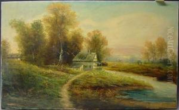 Romantische Herbstlandschaft Mit Kleinen Hausern - view 1
