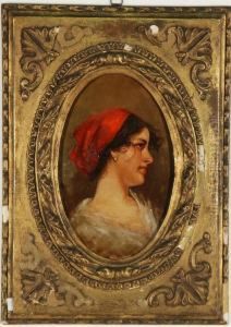 Fanciulla Con Fazzoletto Rosso Tra I Capelli
