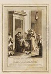 Dos Escenas De La Vida De San Felipe Neri by Pier Antonio Ii Novelli