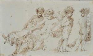 Bachanale : Putti Et Bouc