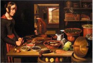 A Kitchen Interior by William Novice