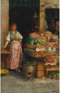 Pretty Venetian Flower Vendor Pretty Venetian Flower Vendor