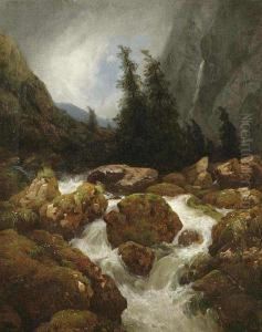 A Mountain Brook by Johann Novopacky