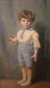 Portraitof Edward, Son Of Sir Percy Bates, Full Length Standing, Holding Atoy Portraitof Edward, Son Of Sir Percy Bates, Full Length Standing, Holding Atoy