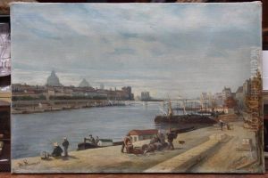 Les Quais De Paris by Auguste Numans