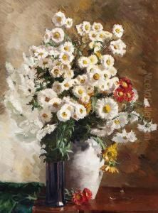 Still Life Of Flowers by Henriette Gesina Numans