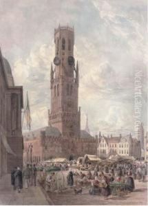 The Old Clock Tower At Bruges The Old Clock Tower At Bruges