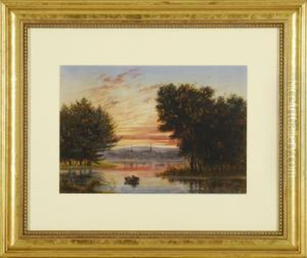 Sunset Over The River - view 1