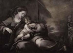 Madonna Con Bambino E L'agnello by Panfilo Nuvolone