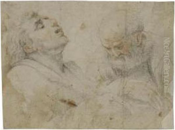 Study Of Two Male Figures - view 1