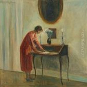 Interior With Woman by Poul Friis Nybo
