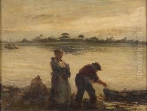 Fischerfamilie Am Niederrhein. by Leo Nyssen