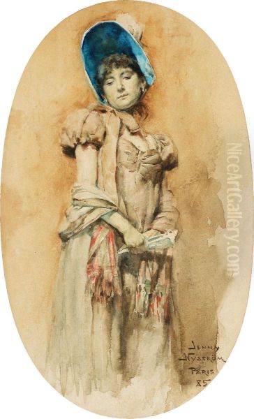 Girl In A Blue Bonnet - view 1