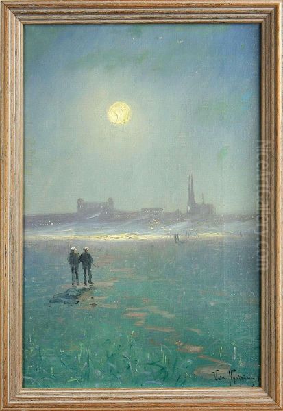 "valborg, Uppsala", Signerad Vald Nystrom - view 1