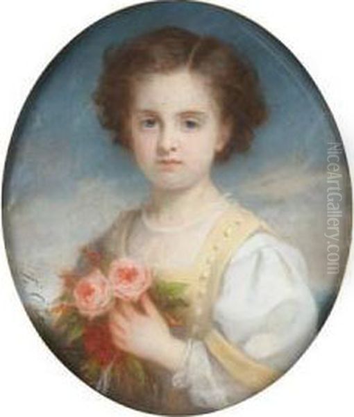 Portrait Of A Young Girl With Red Ribbons - view 1