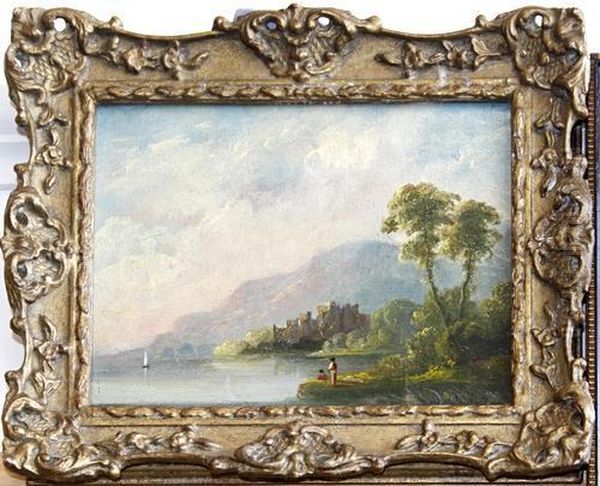 Estuary Landscape With Figures And Ruin Beyond - view 1