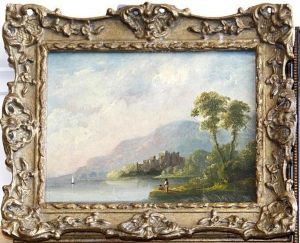 Estuary Landscape With Figures And Ruin Beyond by James Arthur O'Connor