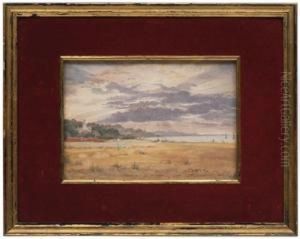 Paisaje Con Lago Y Barcas. by Cecil Crawford O'Gorman