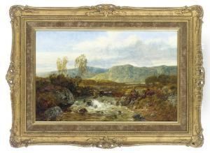 The Bridge, Near Capel Curig, Wales by John Wright Oakes