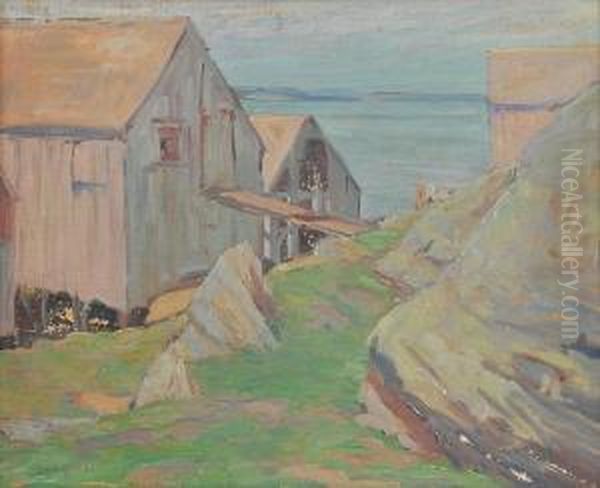 Landscape With Barns, Water In The Distance - view 1