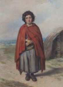 Gypsy Girl In A Rural Landscape