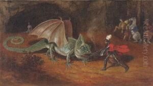Der Kampf Des Hl. Georg Mit Dem
Drachen. by Adolf Oberlander