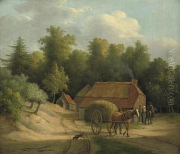 Haywain By A Farm - view 1
