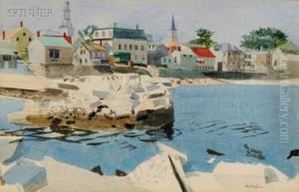 Coastal Landscape/probably Boothbay Harbor, Maine - view 1