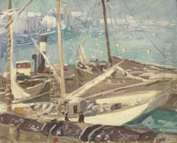 Impression--boulogne Harbor, Winter, France - view 1