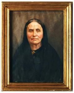 Retrato De Dama Con Mantilla Negra