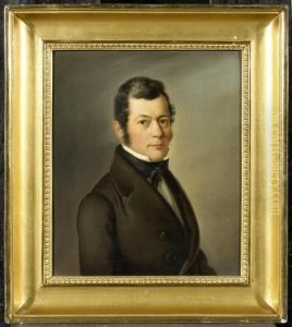 Pair Of Paintings: Portrait Of A Man And A Woman