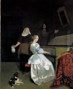 The Music Lesson by Jacob Ochtervelt