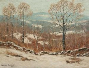 A Snowy Hillside by Leonard Ochtman