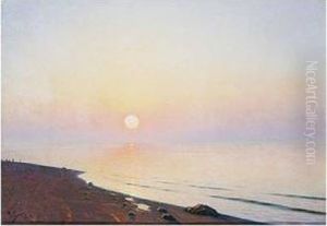 Puesta De Sol En Elmar by Emilio Ocon Y Rivas