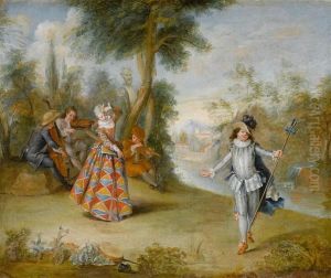 Gallant Scene In A Park by Franois Octavien