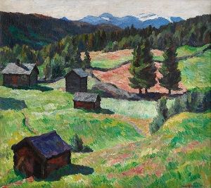 Landskap Med Smabruk 1916 1916 by Hans Odegaard