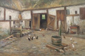 Gardsplan Med Honor I Falsterbo by Frans Wilhelm Odelmark