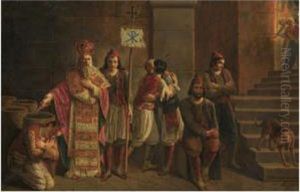 The Last Guardians Of Messolonghi by Joseph Dionysius Odevaere