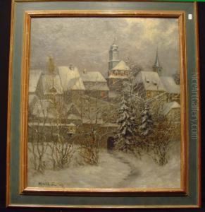 Stadt Im Winter - Weimar by Max Oehler