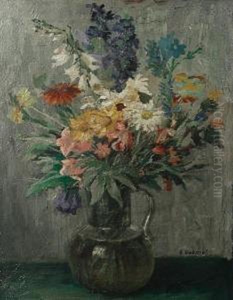 Mixed Flowers In A Jug - view 1