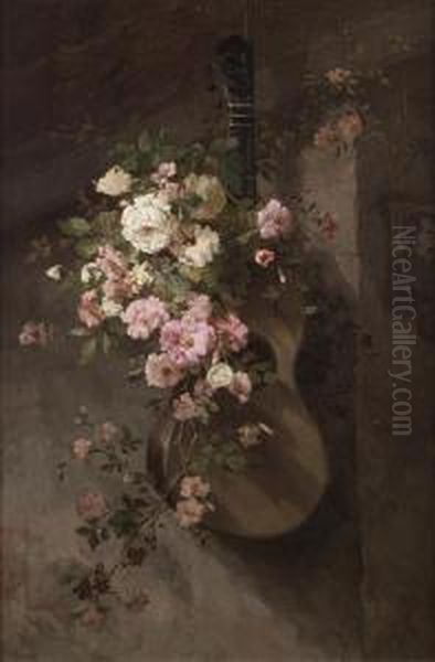 Still Life With Guitar And Roses - view 1