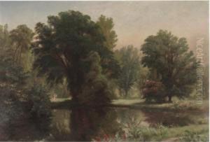 Landscape With Lovers By A Pond
