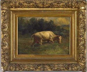 Pastoral Scene With Cow by Johannes Adam Simon Oertel