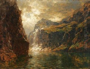 Norwegian Fjord by Carl August H. Oesterley