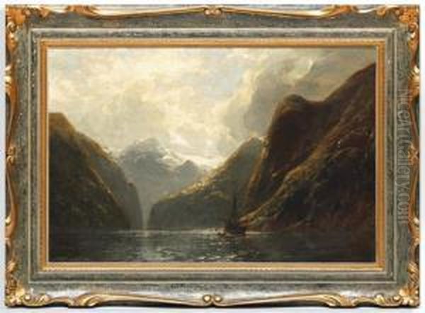 Paisaje Montanoso Con Lago - view 1